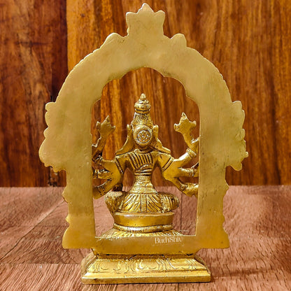 Exquisite Brass Varahi Amman Idol with Frame 6 inch