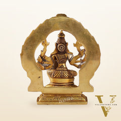 Exquisite Brass Varahi Idol with Arch | 5.5" Height | Intricate Craftsmanship