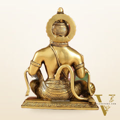 Exquisite Craftsmanship: Lord Hanuman Brass Idol 9.5"