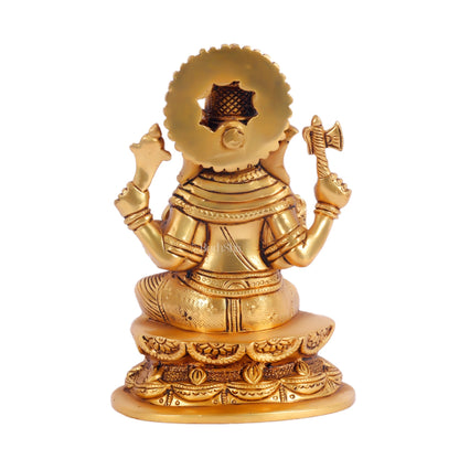 Handcrafted Brass Ganesha Statue 7"