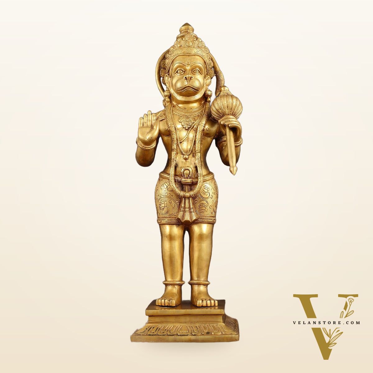 Exquisite Handcrafted Brass Lord Hanuman Statue - 23" Aashirwaad Mudra