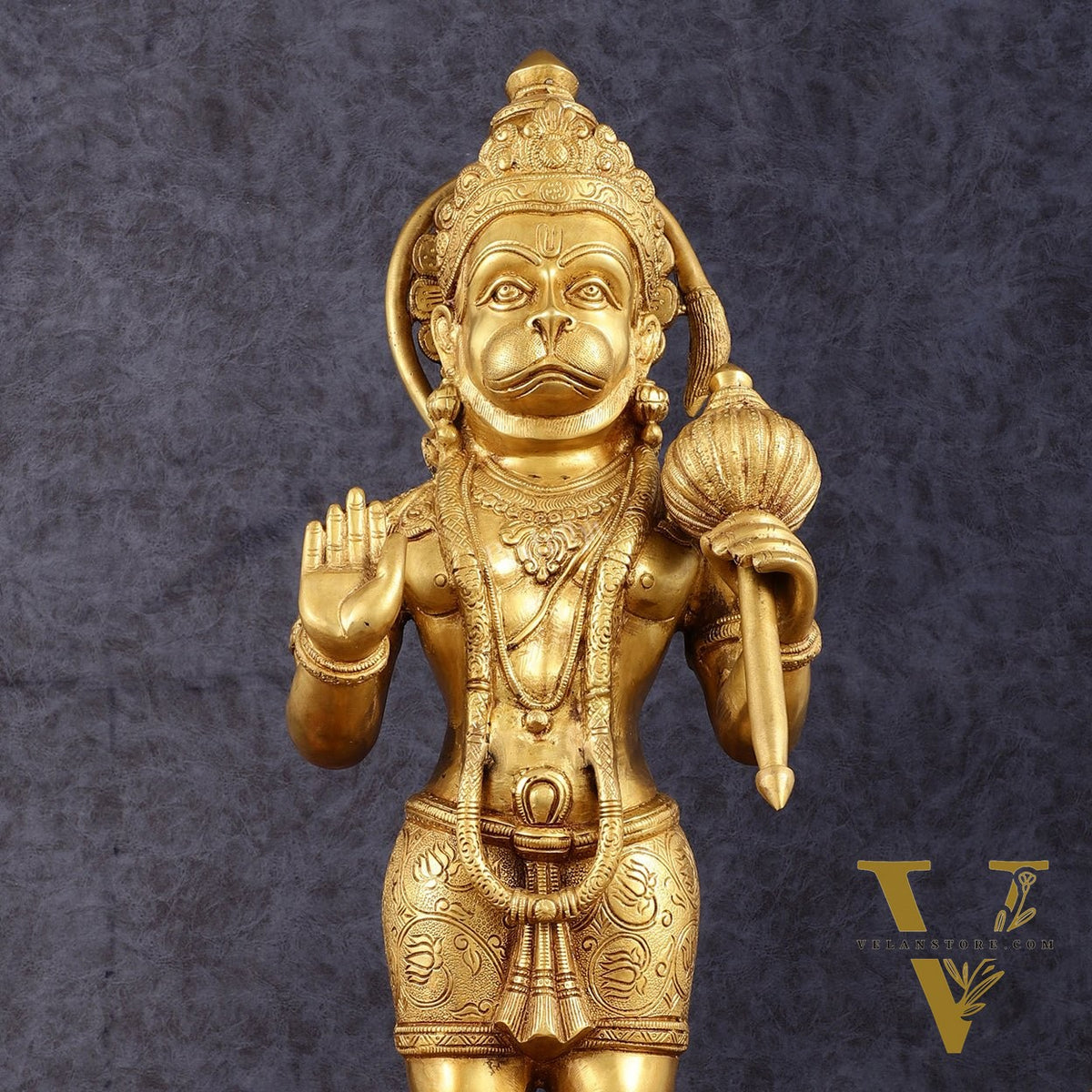 Exquisite Handcrafted Brass Lord Hanuman Statue - 23" Aashirwaad Mudra