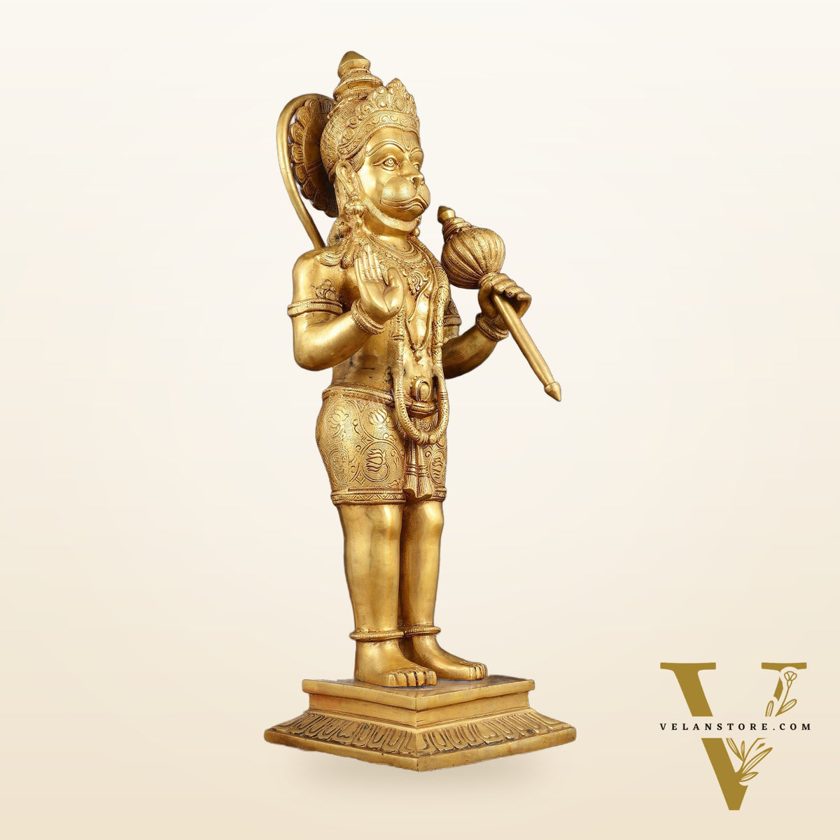 Exquisite Handcrafted Brass Lord Hanuman Statue - 23" Aashirwaad Mudra