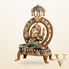 Exquisite Handcrafted Lord Ganesha Statue -  18 inch