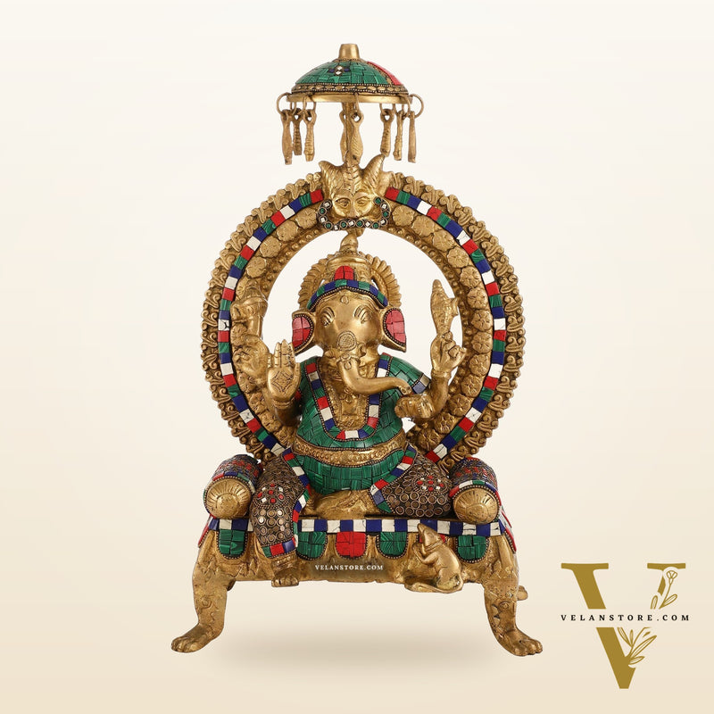 Exquisite Handcrafted Lord Ganesha Statue -  18 inch