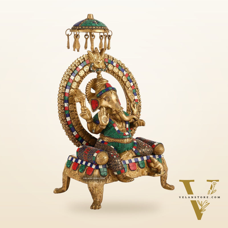 Exquisite Handcrafted Lord Ganesha Statue -  18 inch