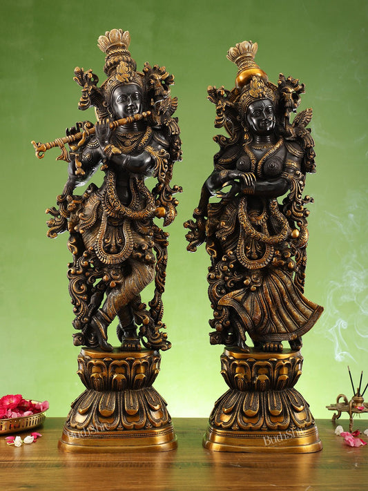 Exquisite Handmade Radha krishna Idol 29 inch