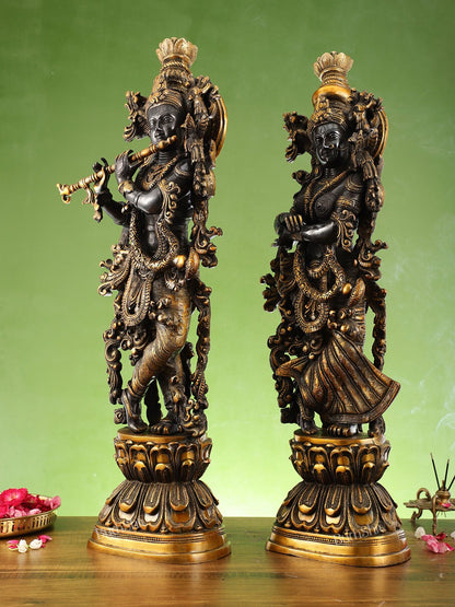 Exquisite Handmade Radha krishna Idol 29 inch