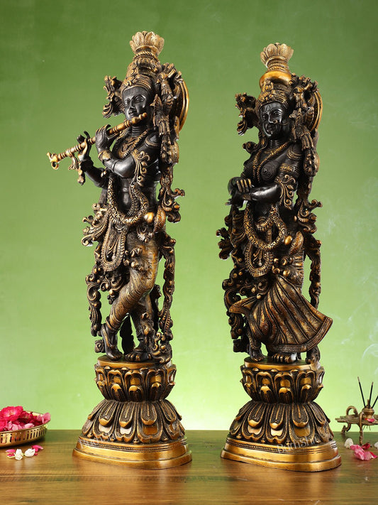 Exquisite Handmade Radha krishna Idol 29 inch