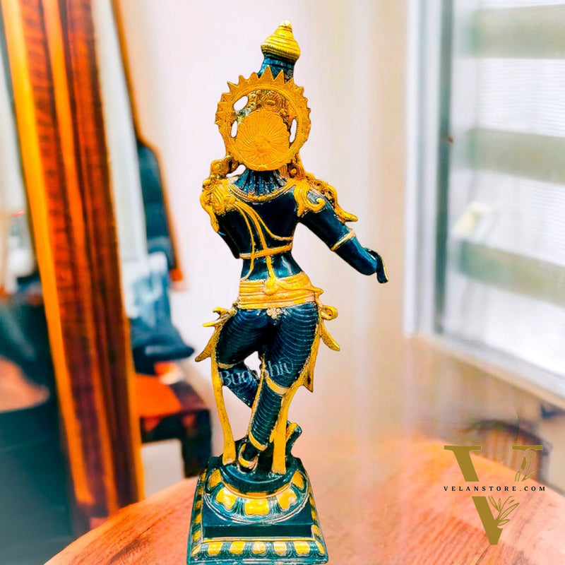 Exquisite Krishna Brass Statue | Handcrafted in Superfine Brass | 35 inch