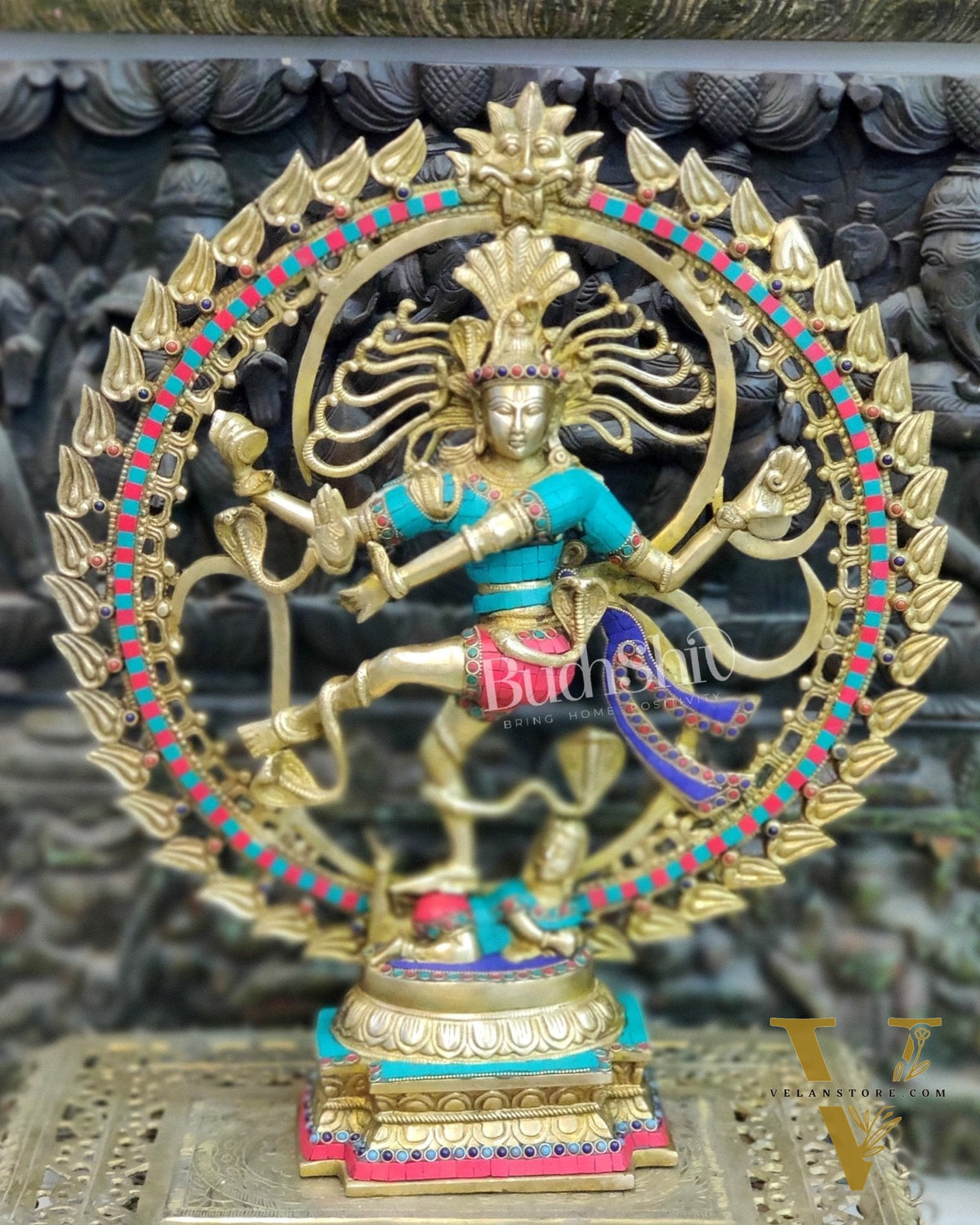Exquisite Nataraja Brass Statue with OM - 25" Height