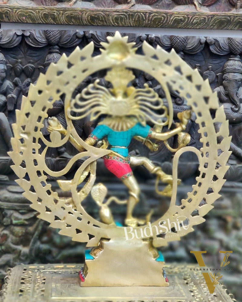 Exquisite Nataraja Brass Statue with OM - 25" Height