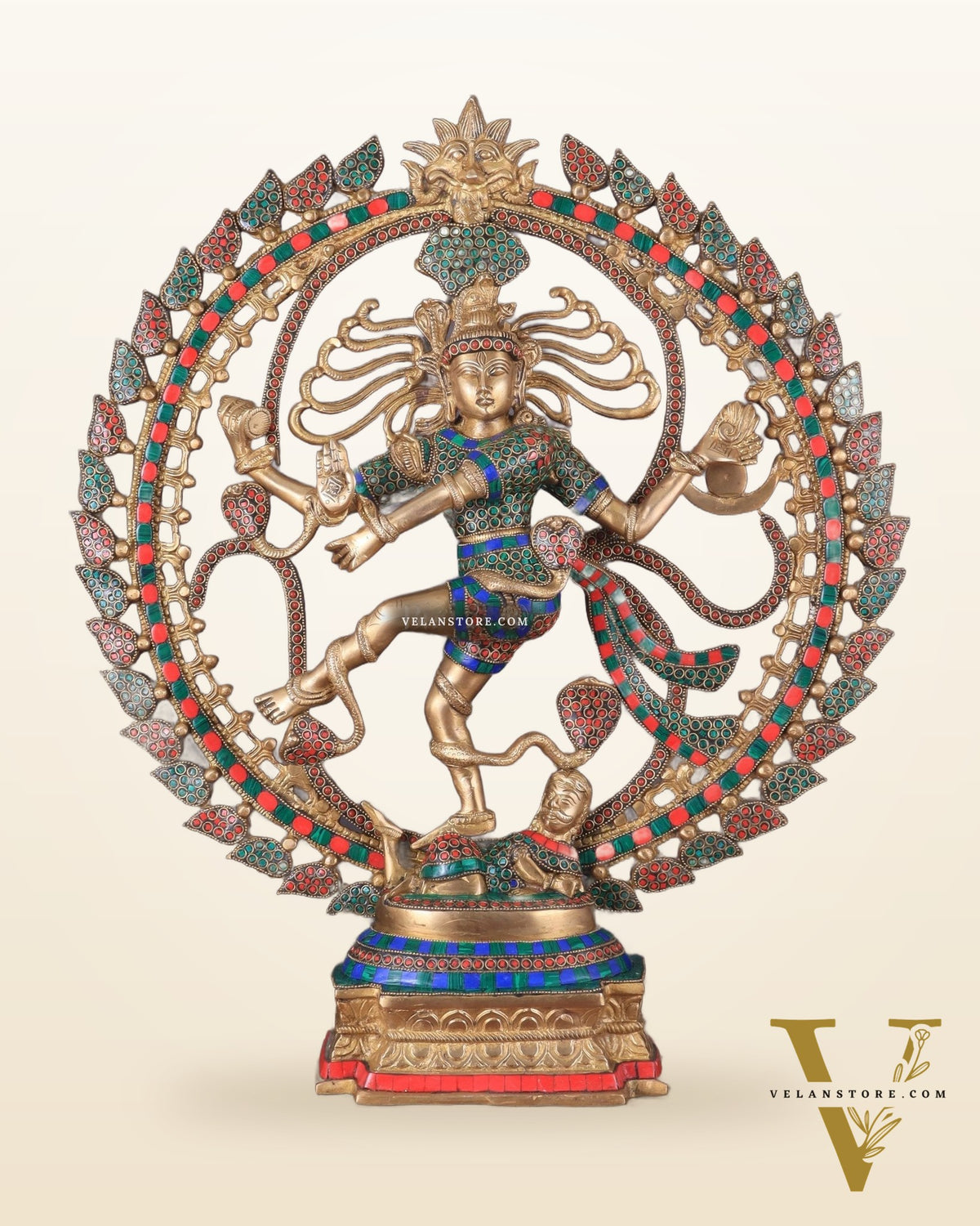 Exquisite Nataraja Brass Statue with OM - 25" Height