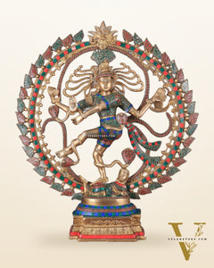 Exquisite Nataraja Brass Statue with OM - 25" Height