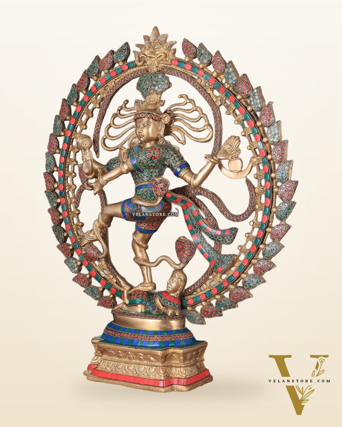 Exquisite Nataraja Brass Statue with OM - 25" Height
