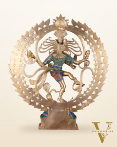 Exquisite Nataraja Brass Statue with OM - 25" Height
