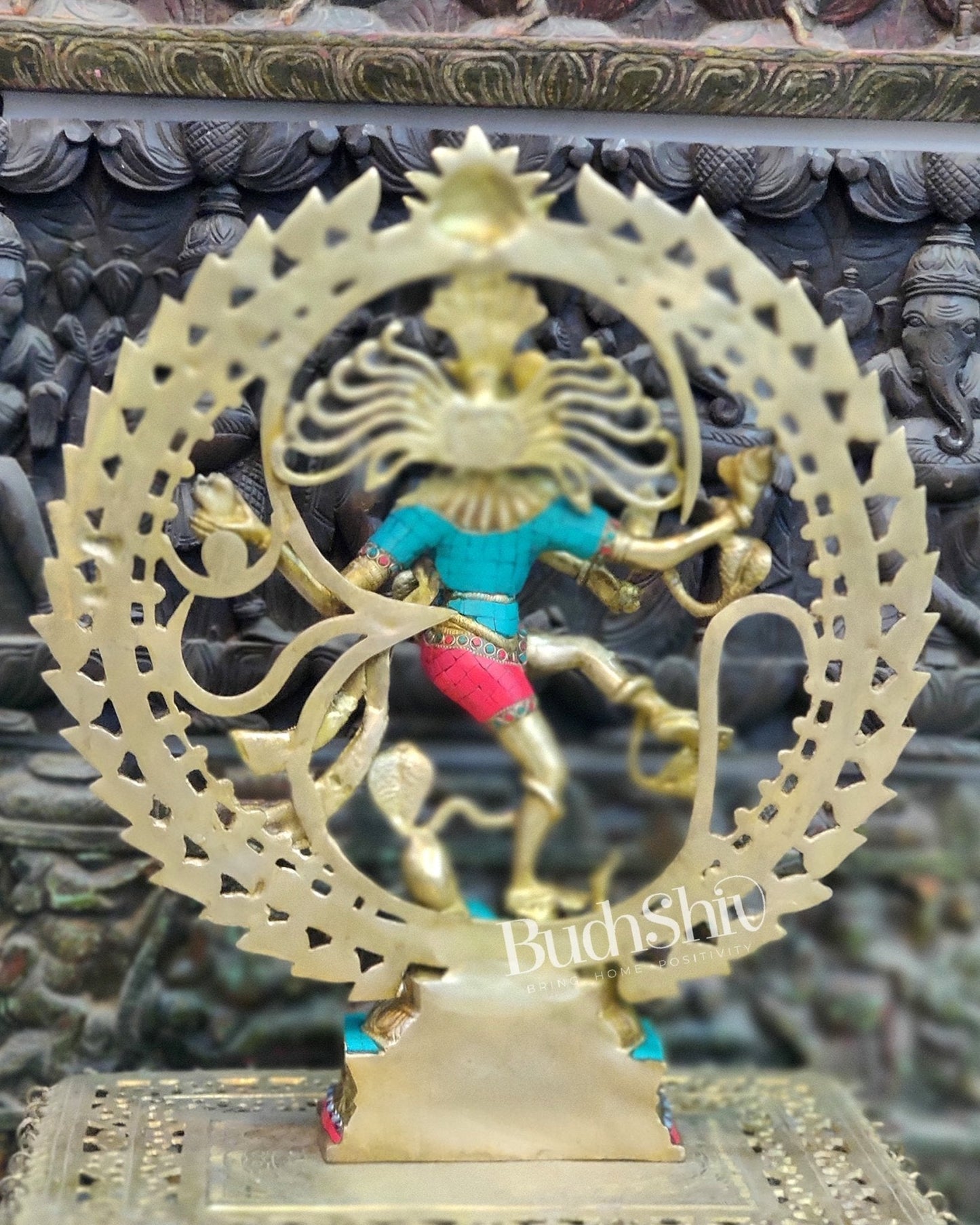 Exquisite Nataraja Brass Statue with OM - 25" Height