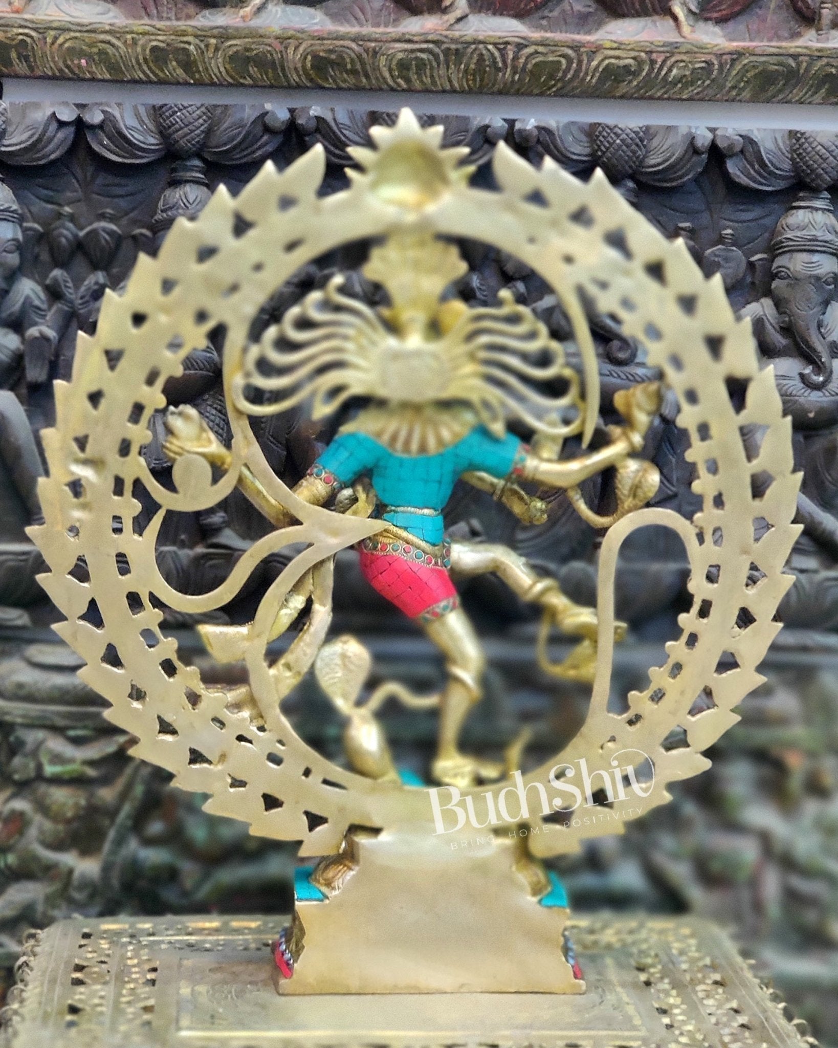 Exquisite Nataraja Brass Statue with OM - 25" Height