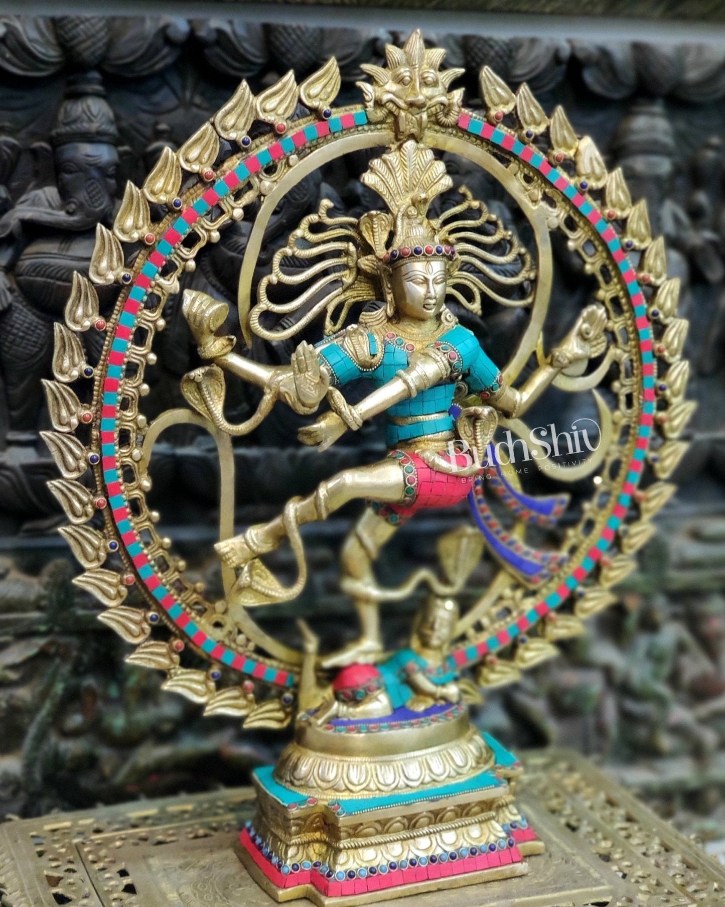 Exquisite Nataraja Brass Statue with OM - 25" Height