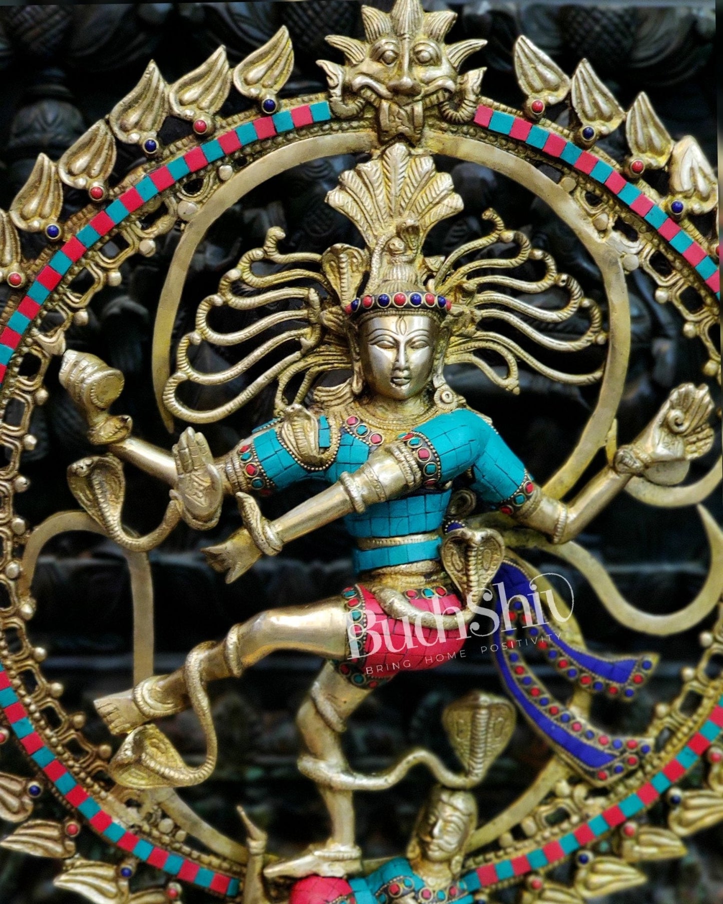 Exquisite Nataraja Brass Statue with OM - 25" Height