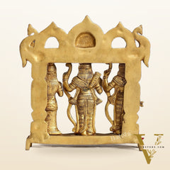 Exquisite Pure Brass Ram Darbar - Perfect Size for Home Temples 7.5 inch