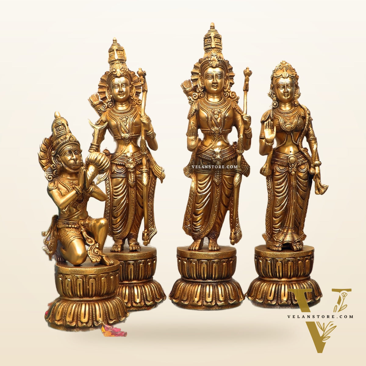 Exquisite Ram Darbar Set Superfine Brass idols 24"