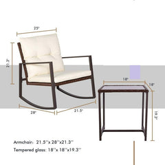 Duchess Outdoor Patio Seating Set 2 Chairs and 1 Table Set (Black)