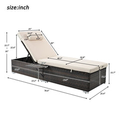 Drift Outdoor Swimming Poolside Lounger Set of 2  (Brown)