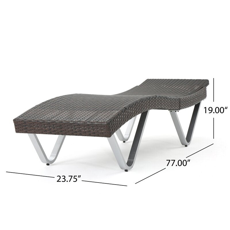 Crafter Outdoor Swimming Poolside Lounger (Brown)