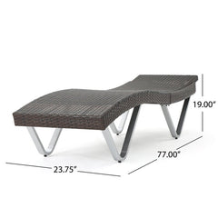 Crafter Outdoor Swimming Poolside Lounger (Brown)