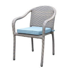 Toshi Outdoor Patio Seating Set 2 Chairs and 1 Table Set (Grey)