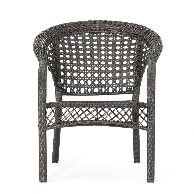 Sabbatini Outdoor Patio Dining Set 6 Chairs and 1 Table (Dark Brown)