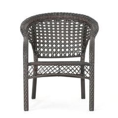 Sabbatini Outdoor Patio Dining Set 6 Chairs and 1 Table (Dark Brown)