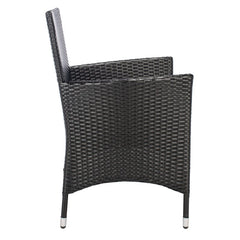 Filiberto Outdoor Patio Dining Set 8 Chairs and 1 Table (Black)