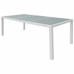 Rinaldo Outdoor Patio Dining Set 8 Chairs and 1 Table (White)