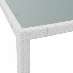 Rinaldo Outdoor Patio Dining Set 8 Chairs and 1 Table (White)