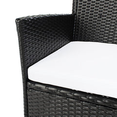 Filiberto Outdoor Patio Dining Set 8 Chairs and 1 Table (Black)