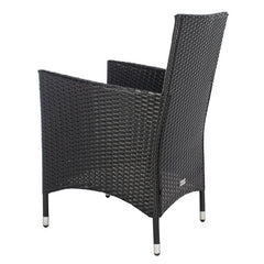 Filiberto Outdoor Patio Dining Set 8 Chairs and 1 Table (Black)