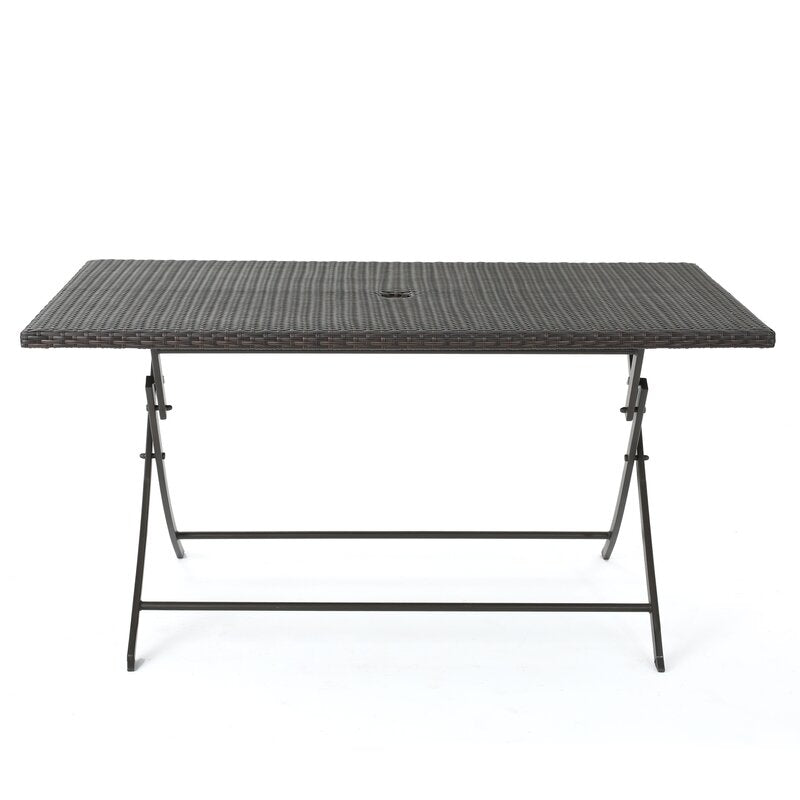 Sabbatini Outdoor Patio Dining Set 6 Chairs and 1 Table (Dark Brown)