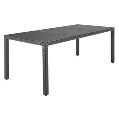 Filiberto Outdoor Patio Dining Set 8 Chairs and 1 Table (Black)