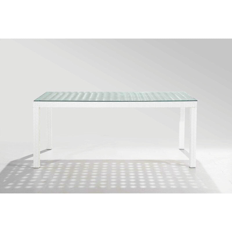 Germano Outdoor Patio Dining Set 6 Chairs and 1 Table (White)