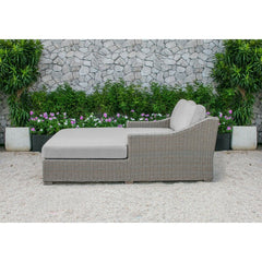 Leonardo Outdoor Poolside Sunbed With Cushion Daybed (Brown)