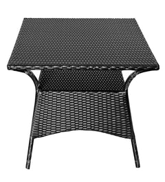 Unique Outdoor Patio Seating Set 4 Chairs and 1 Table Set (Black)