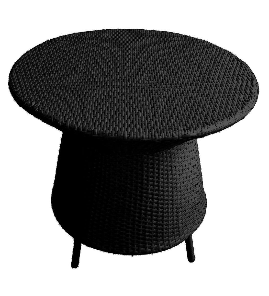 Daksh Outdoor Patio Seating Set 4 Chairs and 1 Table Set (Black)