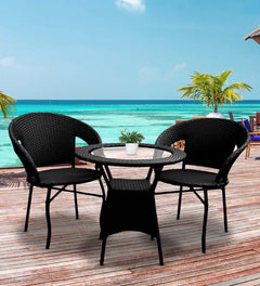 Thyme Outdoor Patio Seating Set 2 Chairs and 1 Table Set