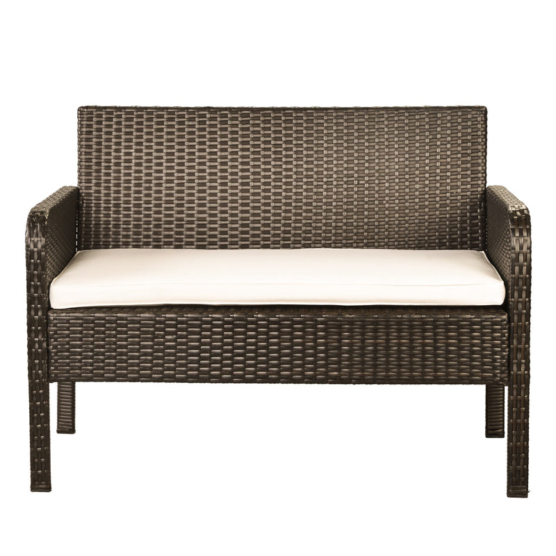 Proulx Outdoor Sofa Set 2 Seater, 2 Single seater and 1 Center Table (Brown)