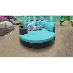 Dona Outdoor Poolside Sunbed With Cushion Daybed (Black)