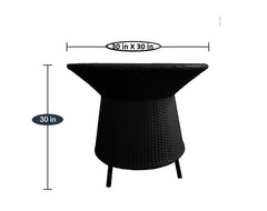Daksh Outdoor Patio Seating Set 4 Chairs and 1 Table Set (Black)