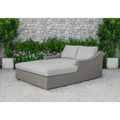 Leonardo Outdoor Poolside Sunbed With Cushion Daybed (Brown)