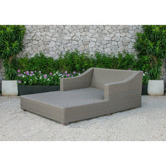 Leonardo Outdoor Poolside Sunbed With Cushion Daybed (Brown)